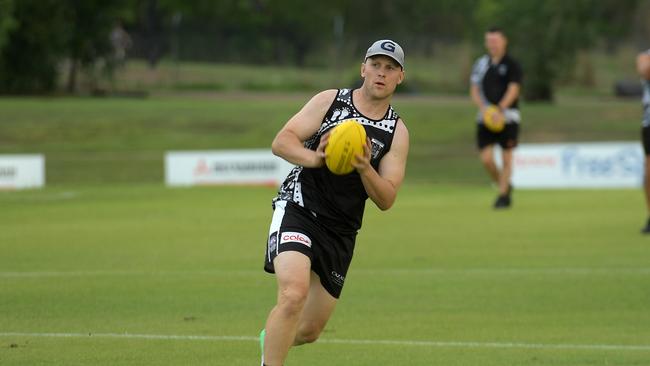 Gary Ablett Jr at training with the Palmerston Magpies ahead of his first game in the NTFL. Picture: (A)manda Parkinson