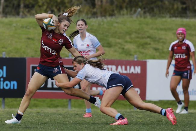 Caitlin Urwin. Next Gen 7s Rd 1 NSW v QLD at Forshaw Rugby Park,, Sylvania Waters – Saturday 5th October 2024. Picture credit: Karen Watson.