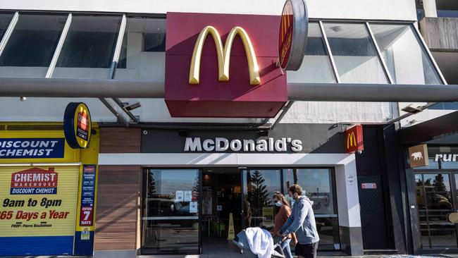 The incident occurred in the early hours of the evening at a McDonalds restaurant in Bondi Beach, Sydney. Picture: James Gourley.