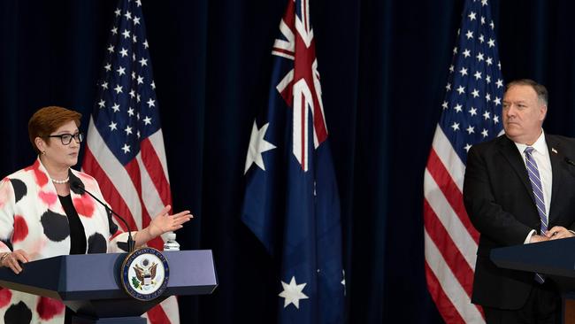 Pompeo said the US government has offered to “work with” the Australian government to bring its citizens back from Syria. Picture: Brendan Smialowski/AFP