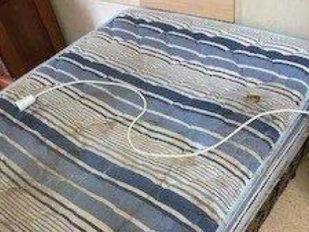 A photo of a dirty mattress inside Sydenham Grace in Victoria, published by the Royal Commission. Picture: Supplied