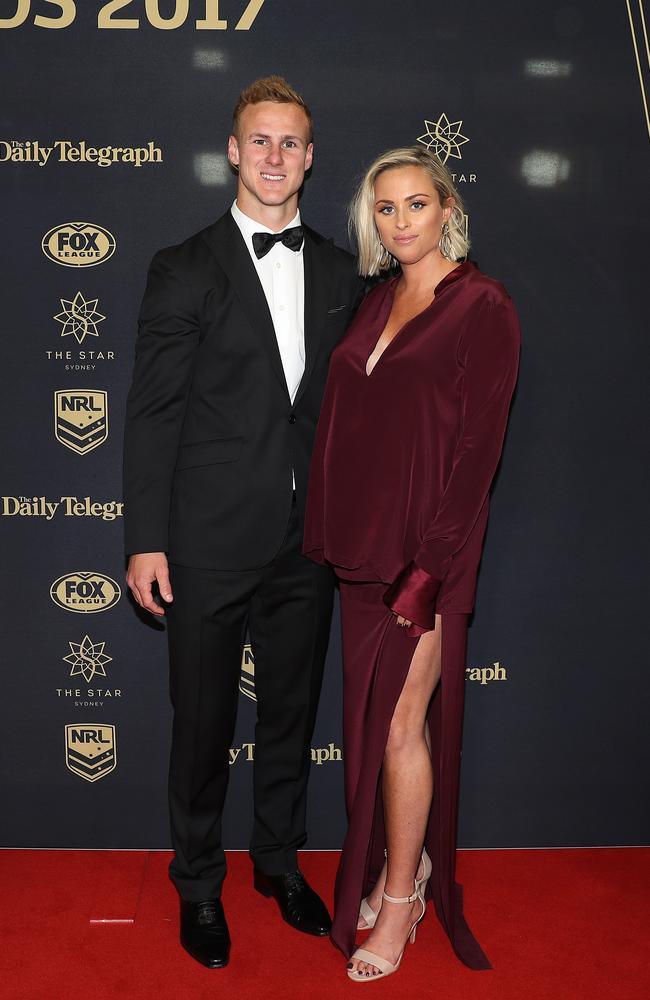 Daly Cherry-Evans and Vessa Rockliff during the 2017 Dally M Awards at The Star, Sydney. Picture: Brett Costello