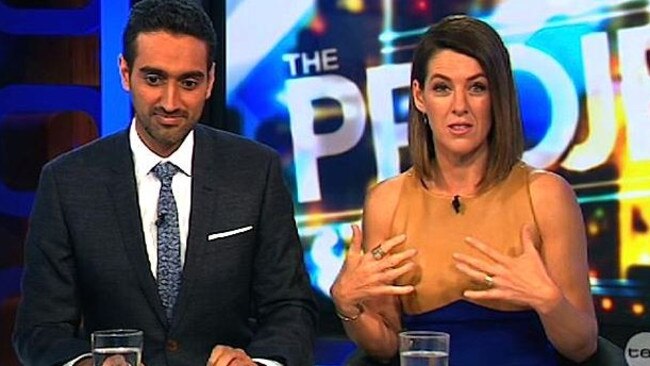 Gorgi Coghlan from The Project with Waleed Aly.