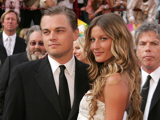 Leonardo DiCaprio with then-girlfriend model Gisele Bündchen in 2005. Picture: Frank Micelotta/Getty Images