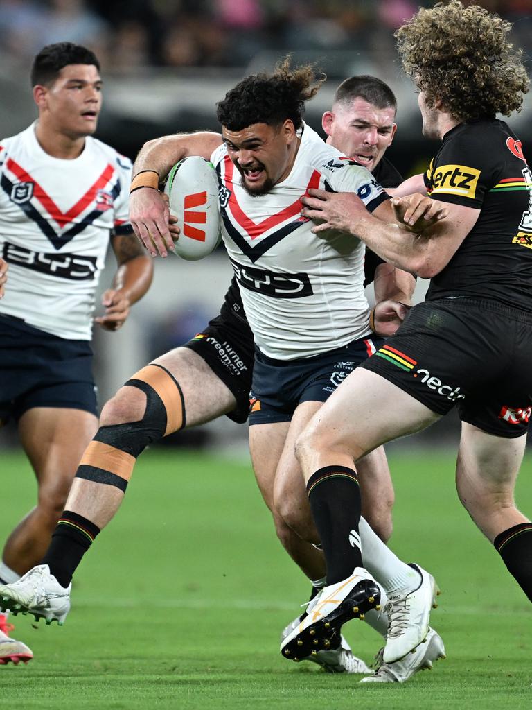 Taylor Losalu started at prop for the Roosters against Penrith. Picture: NRL Photos