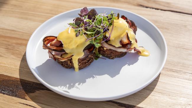 Common Ground at Burleigh Heads brought breakfast beauties like this hash benedict.