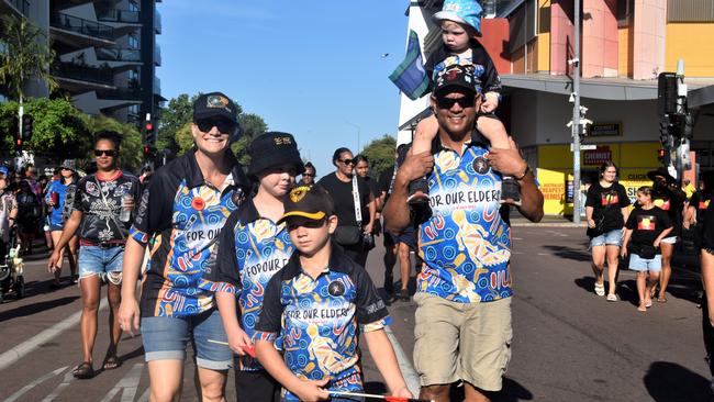 Thousands of Territorians took part in the 2023 NAIDOC march in Darwin, which saw the highest number of marchers the Territory has seen. Picture: Sierra Haigh