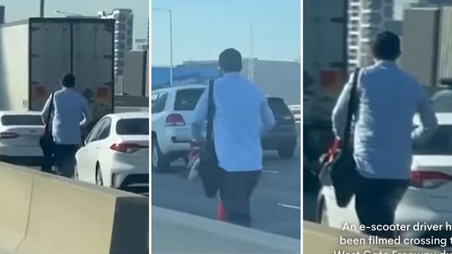 A man has stunned commuters in peak hour traffic.