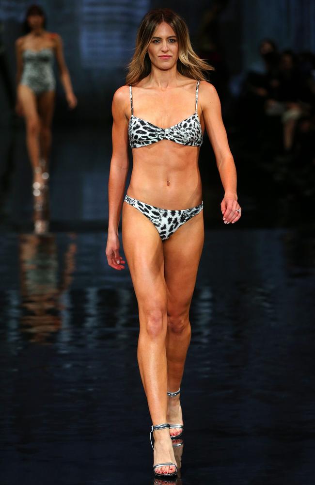 The body that fitness built: Jesinta Campbell on the DJs catwalk. Picture: Mark Stewart