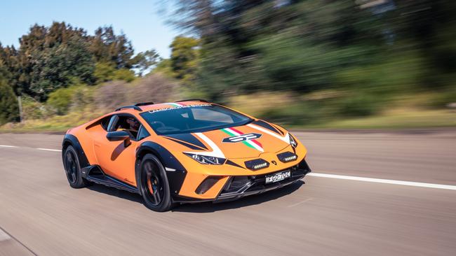 Lamborghini’s Huracan Sterrato is unforgettable to drive. Photo: Thomas Wielecki