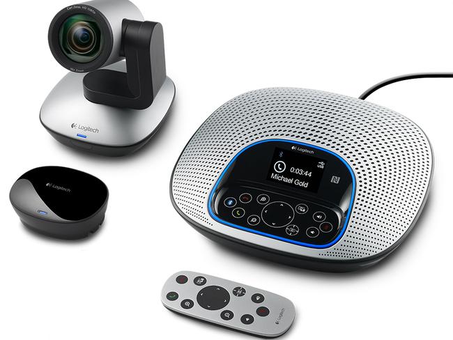 Logitech is well known for webcams. Now it’s offering a complete conference call system for work groups of 6-10 staff. The camera has a 90 degree field of view and pans 260 degrees. Comes with a command centre, remote. $999.95, commercial channels.