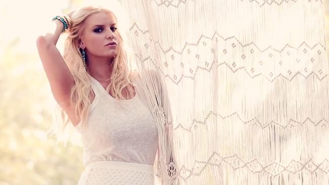 The shoot took place in a riverside setting as she posed in the range. Picture: jessicasimpson.com