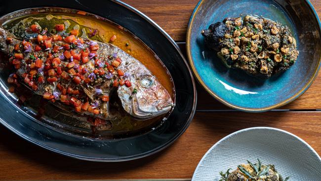 A selection of the fish and meat cooked over wood and charcoal at Ruse.