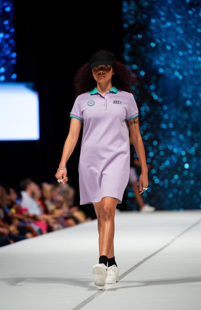 2024 Country to Couture at the Darwin Convention Centre showcases hand-designed First Nations fashion. Picture: Pema Tamang Pakhrin