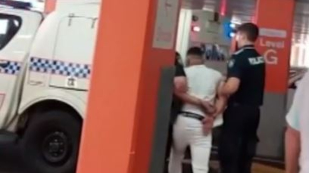 Two teenagers have been charged after a Sunshine Coast police officer was allegedly glassed at a popular shopping centre, sustaining a deep cut to the head. Photo: Nine News