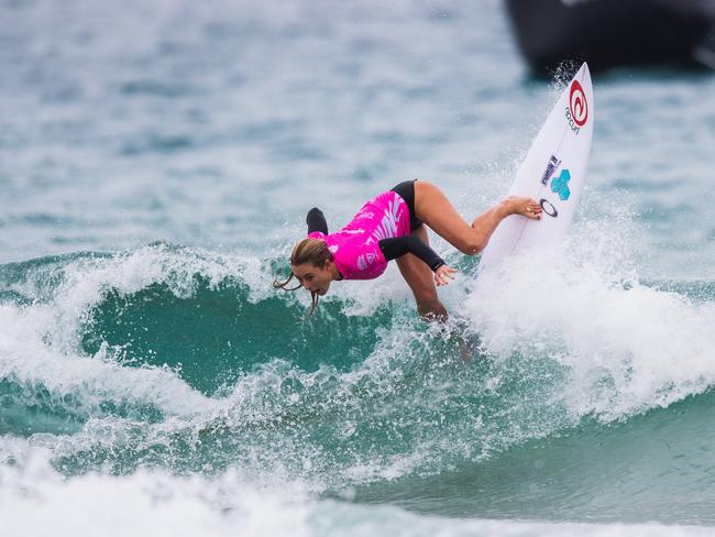 Nikki Van Dijk shows off her form at Manly. Picture: Matt Dunbar