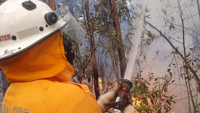 Fires continue to burn in many parts of the state, with the Southern Downs region facing the most serious threat. Picture QFES