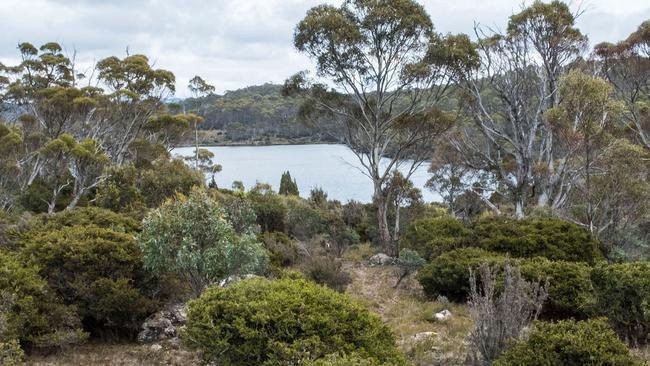 Lake Malbena and Halls Island in the Tasmania’s World Heritage Area, the site of an exclusive fly fishing eco-resort proposal.