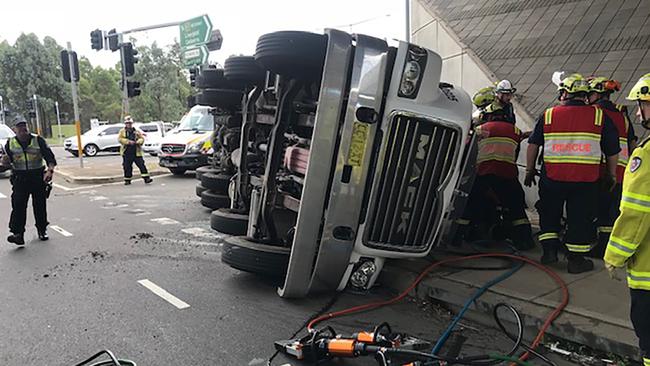 The crash at Dean Park included the heavy Mack concrete truck at about 4pm on January 3.