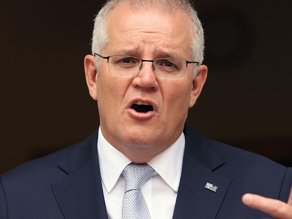 Prime Minister Scott Morrison will announce two $400 bonus payments. Picture: NCA NewsWire/Gary Ramage