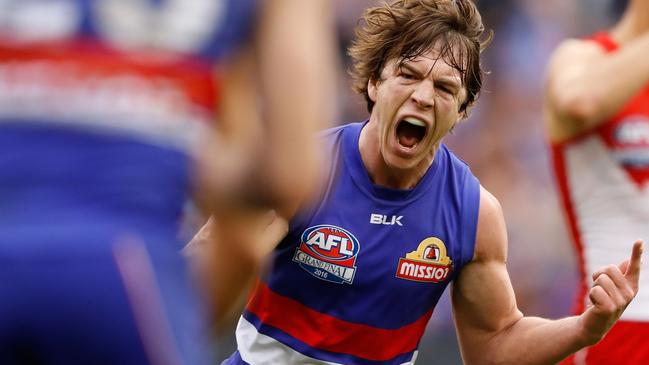 Western Bulldogs premiership hero Liam Picken was forced to retire due to head knocks. Picture: AFL Media/Getty Images