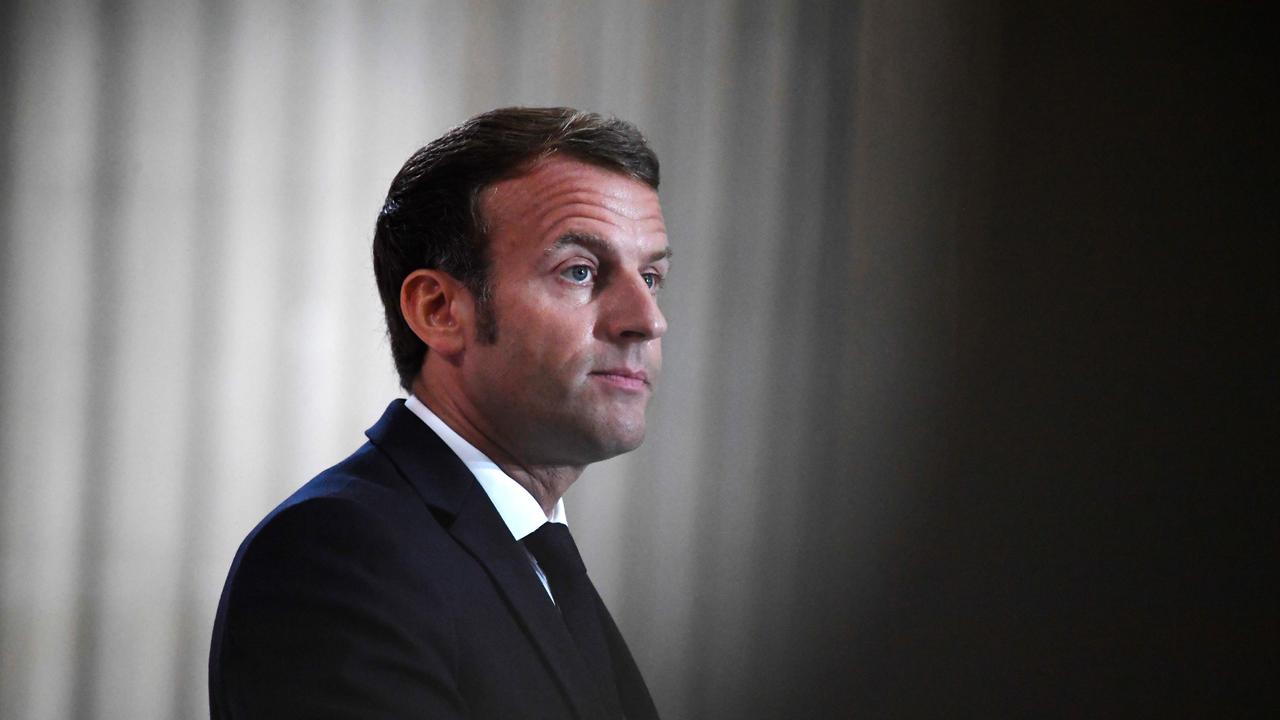 French President Emmanuel Macron was sympathetic but unable to help. Picture: Julien De Rosa/AFP
