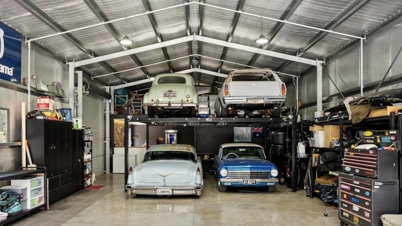 Across the country, luxury garages and massive sheds are turning properties into dream heavens for car enthusiasts with million-dollar collections.