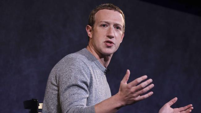 Facebook founder Mark Zuckerberg speaks in New York on the weekend. Picture: Getty Images