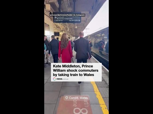 Kate Middleton, Prince William shock commuters by taking train to Wales