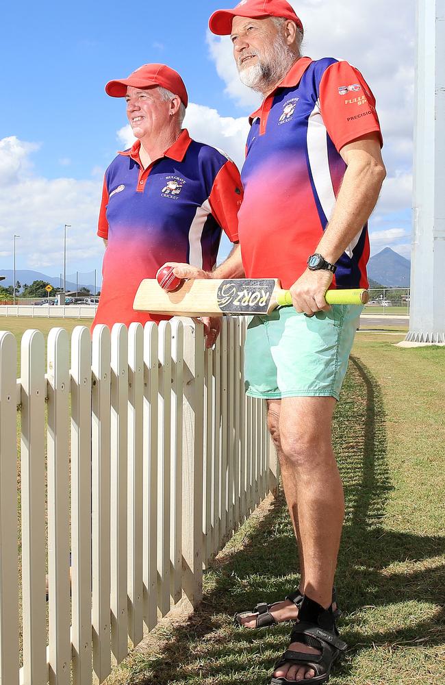 Mulgrave Cricket Club members Eric Anderson and Steve Argoon. Picture: Justin Brierty