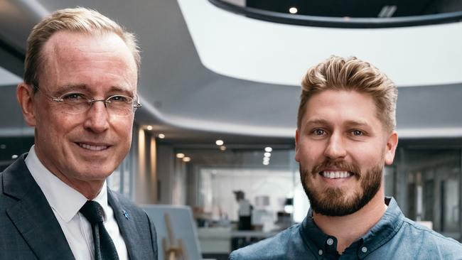 Business SA chief executive Martin Haese with SA Young Entrepreneur of the Year Sam Ackland, founder of Build Clean. Picture Supplied by Business SA.