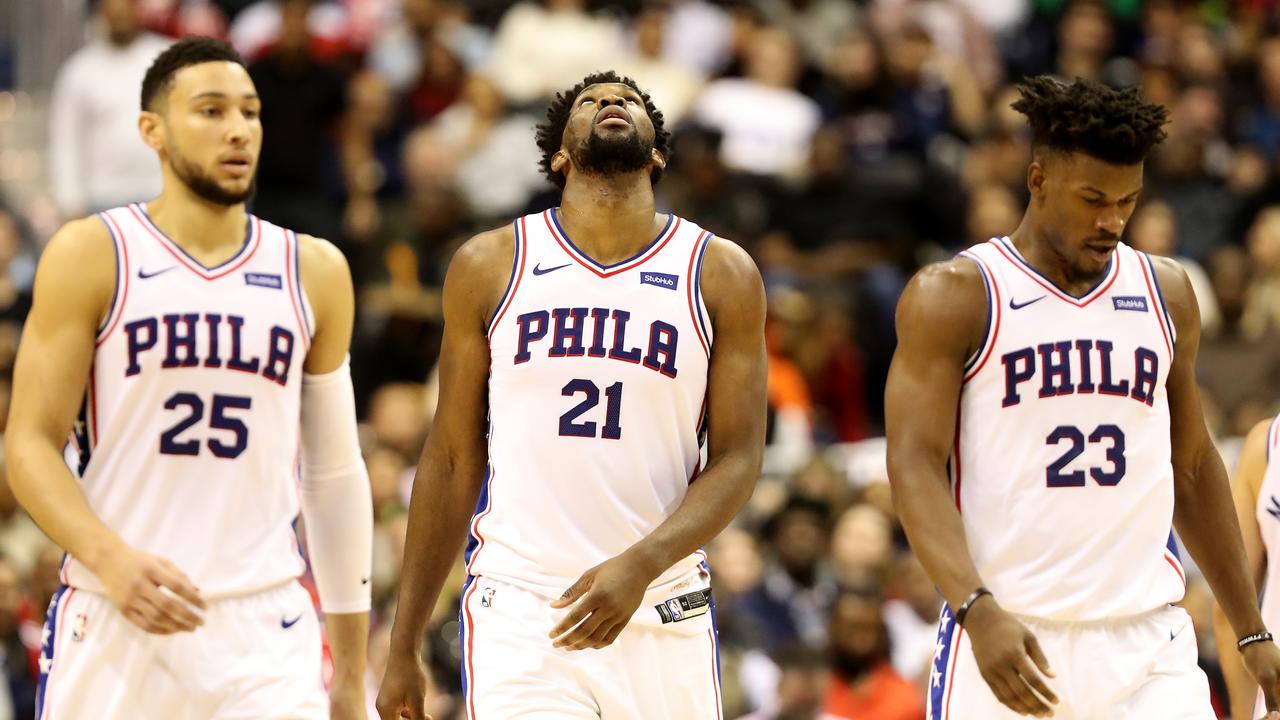 Joel Embiid was left asking what all Sixers fans were thinking after Jimmy Butler lead the Heat to victory. (Photo by Rob Carr/Getty Images)