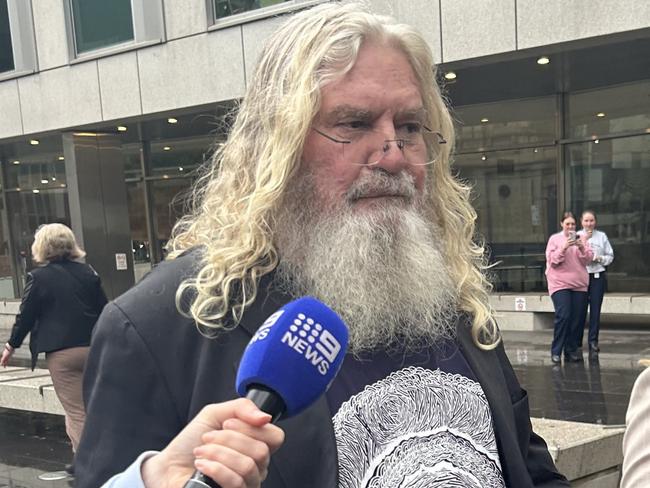 Geoffrey Clark leaves the County Court of Victoria in Melbourne