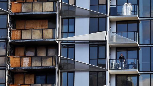 Lacrosse Tower in Docklands where developers used flammable cladding, causing a fire which was started by a cigarette butt.