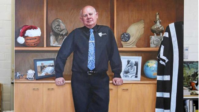 ON CANVAS: Professor Scott Bowman in his CQ University office. Picture: contributed