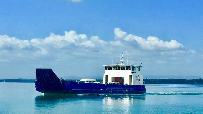 The Amity Trader barge servicing Moreton Bay between Coochiemudlo Island and Victoria Point. Picture: Amity Trader