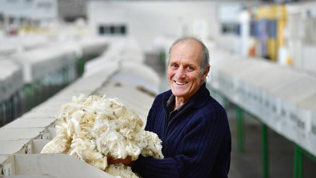 Garry Talbot from Lancefield sells during the wool auctions this week. Picture: Zoe Phillips