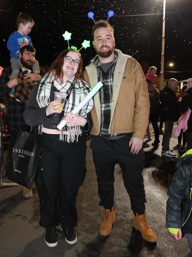 MELBOURNE, AUSTRALIA - JULY 26 2024 Georgia and Shaun Attend the Gippsland SnowFest held in Warragul. Picture: Brendan Beckett