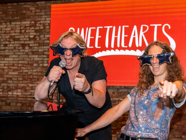 Dizzy-J Darren Jardine and Sam J Wheat gets ready as Cinema Collective 'Sweethearts' opens their doors on July 3, 2024. Picture: Pema Tamang Pakhrin