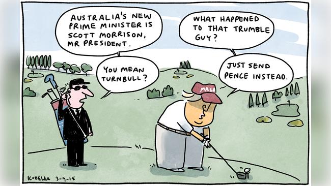 Jon Kudelka Letters page cartoon for 03-09-2018Version: Letters Cartoon  (1280x720 - Aspect ratio preserved, Canvas added)COPYRIGHT: The Australian's artists each have different copyright agreements in place regarding re-use of their work in other publications.Please seek advice from the artists themselves or the Managing Editor of The Australian regarding re-use.