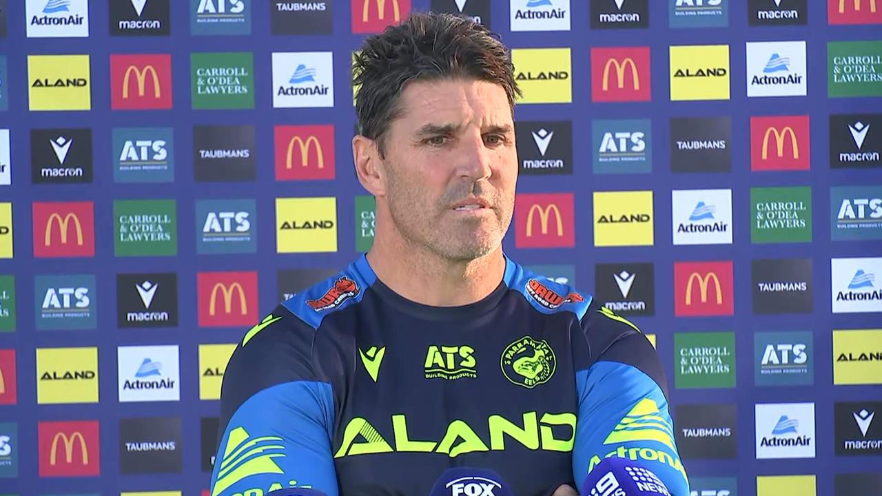 NRL 2024: Trent Barrett press conference, Parramatta Eels, Brad Arthur  sacked, broken silence, Blaize Talagi, fullback, Clint Gutherson, Mitchell  Moses, news, changes