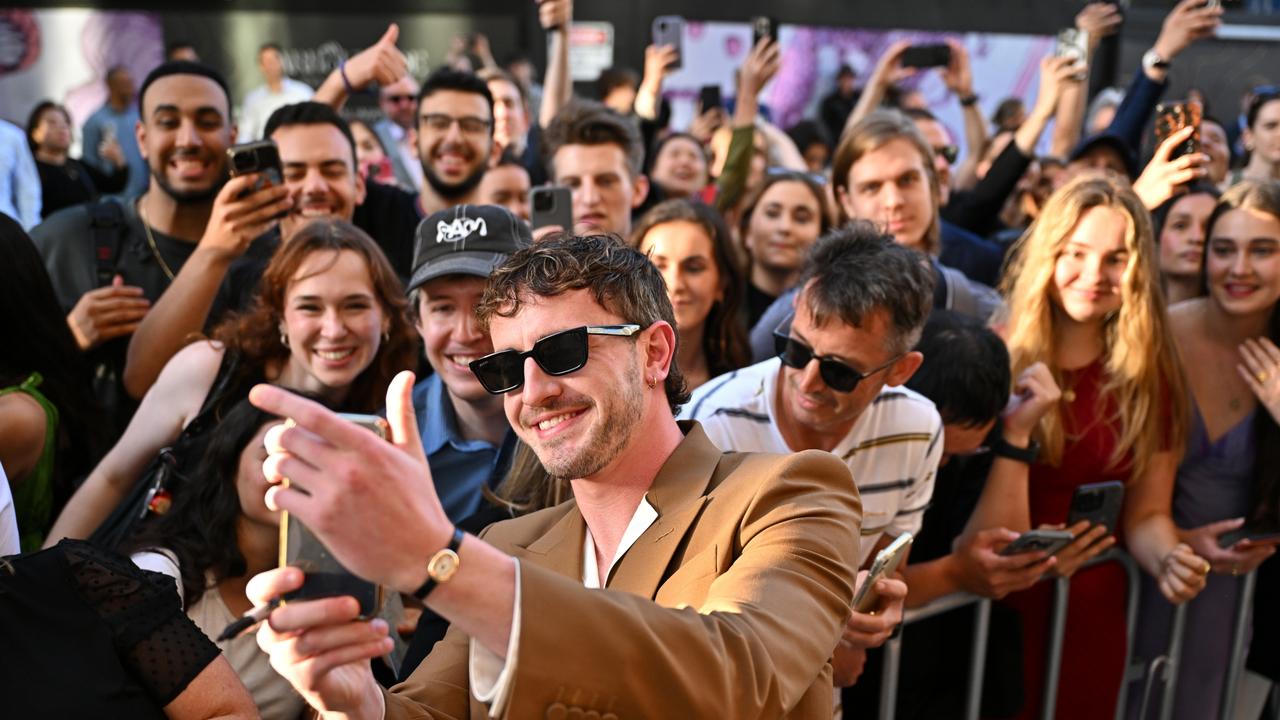 While Healy entered through a side door, Gladiator II star Paul Mescal worked the crowd outside. Picture: James Gourley/Getty Images for Paramount Pictures