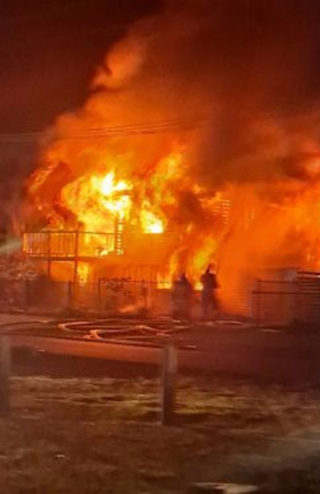 Two people were taken to hospital for smoke inhalation after a fire tragically burned through a house on Hervey St, Hervey Bay. Saturday, December 16, 20203