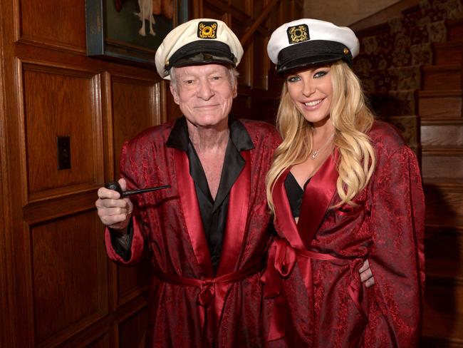 Hugh and wife Crystal Hefner in 2014. Pic: Charley Gallay/Getty Images.