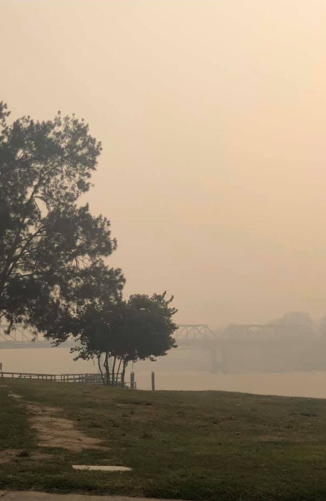 Kempsey bridge over the Macleay River on November 14, 2019. Picture: Facebook/NSW Storm Watch Weather Spotter's/Michelle Marie Pearce/