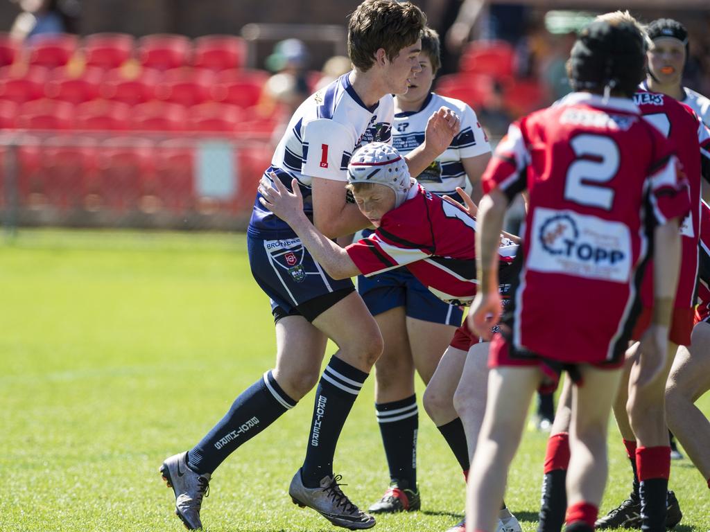 Ash Messenger for Brothers against Valleys in under-13 boys Toowoomba Junior Rugby League grand final at Clive Berghofer Stadium, Saturday, September 11, 2021. Picture: Kevin Farmer