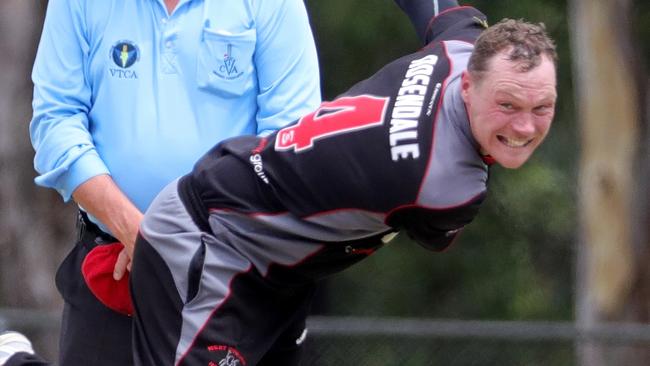 Michael Rosendale in action for West Coburg.