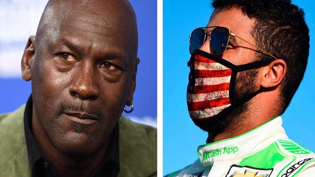 Basketball great Michael Jordan and Nascar driver Bubba Wallace