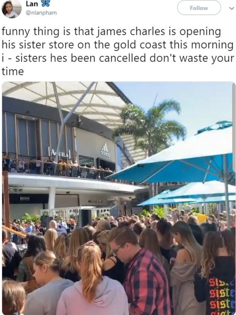 Thousands of fans left waiting for hours at Pacific Fair James Charles meet  and greet following online feud | Gold Coast Bulletin