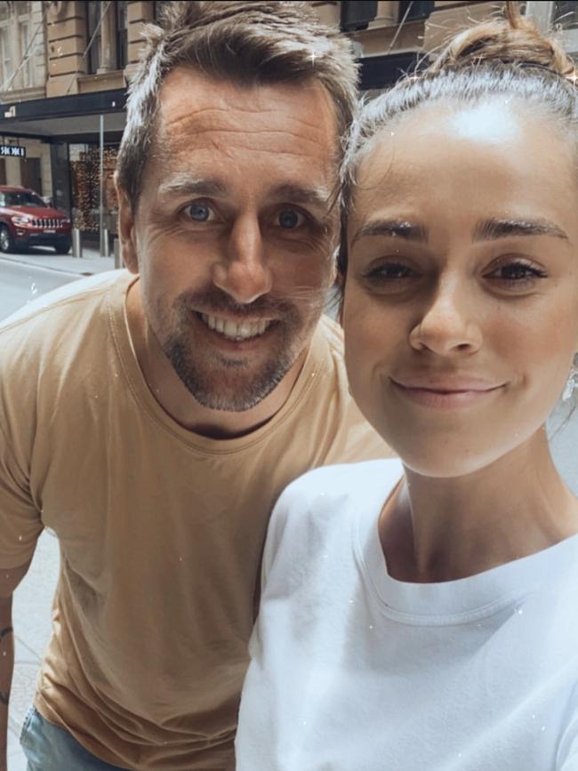 Mitchell Pearce and fiancée Kristin Scott. Picture: Instagram